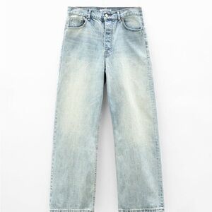 Men’s Light Wash Blue Relaxed Selvedge Jeans (unisex)